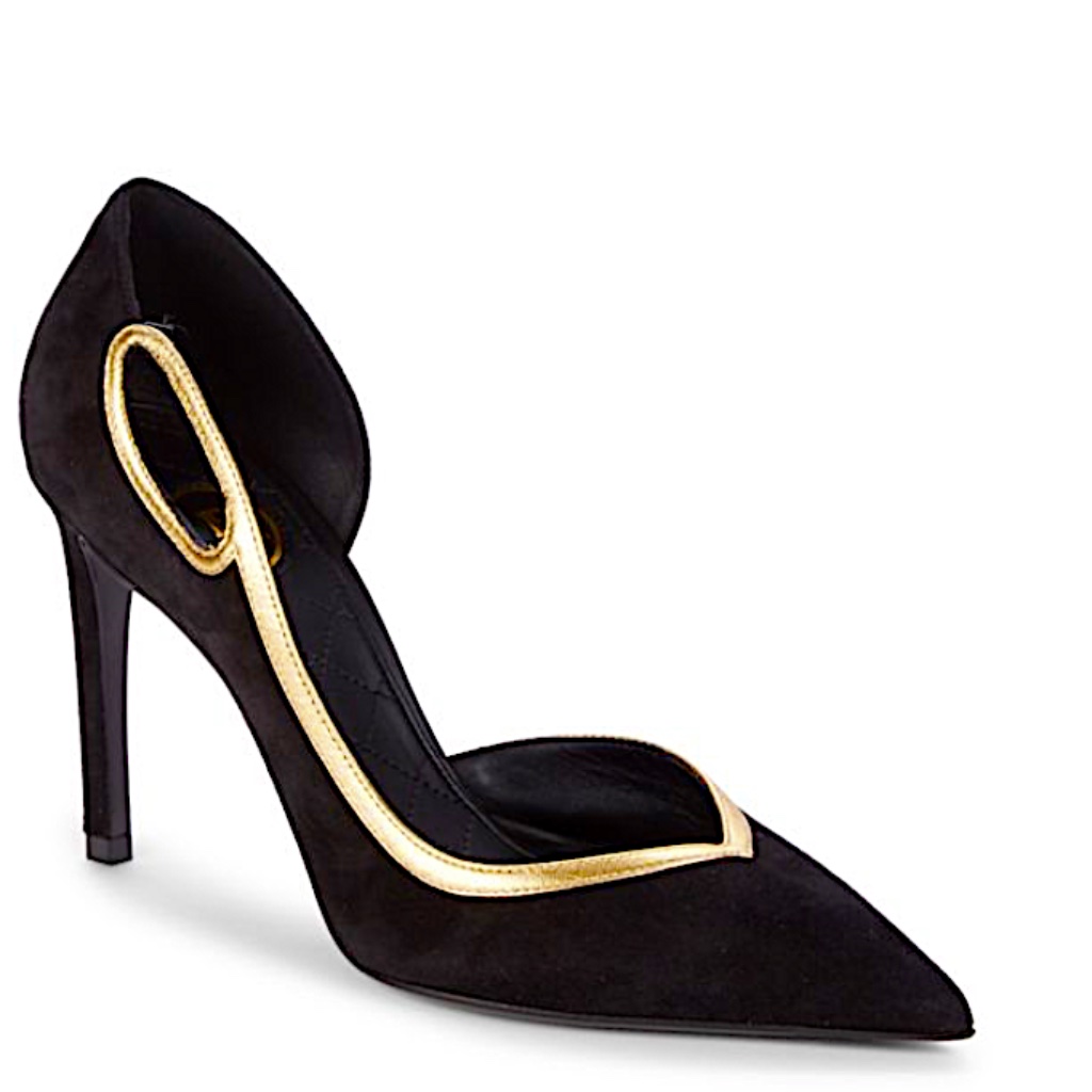 Balmain Miley Suede Cutout Pumps